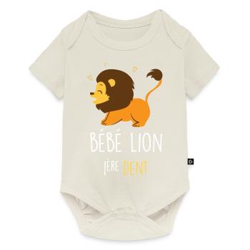 Bébé première dent humour bébé, nourisson - Body à manches courtes Premium Bébé - blanc cassé - Devant