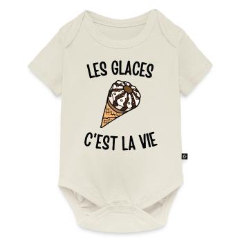 Les glaces c'est la vie - Body à manches courtes Premium Bébé - blanc cassé - Devant