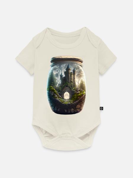 Ein Schloss im Glas - Baby Premium Kurzarmbody - Naturweiß