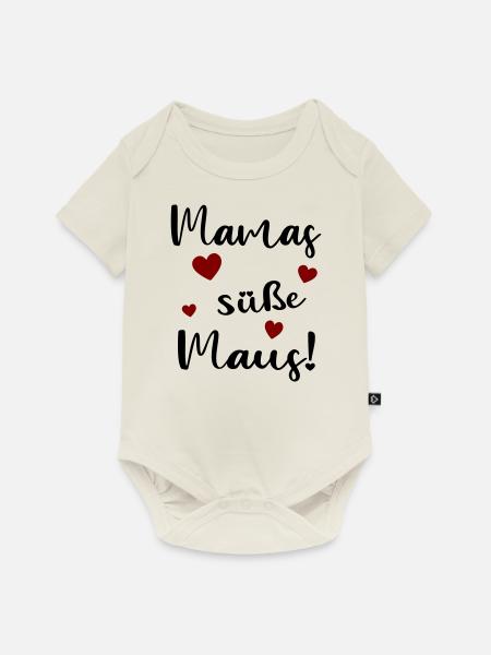 Mamas süße Maus - Baby Premium Kurzarmbody - Naturweiß