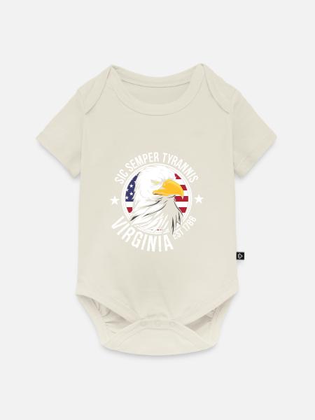 Virginia - Baby Premium Kurzarmbody - Naturweiß
