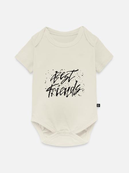 Beste Freunde - Baby Premium Kurzarmbody - Naturweiß