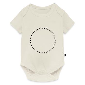 Étoile cercle géométrie - Body à manches courtes Premium Bébé - blanc cassé - Devant