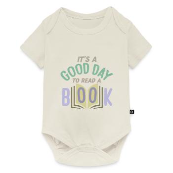 It's A Good Day To Read A Book Librarian - Baby Premium Kurzarmbody - Naturweiß - Vorne