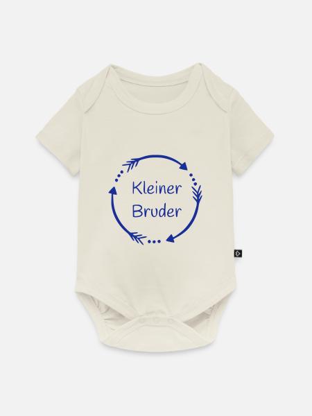 Kleiner Bruder - Baby Premium Kurzarmbody - Naturweiß