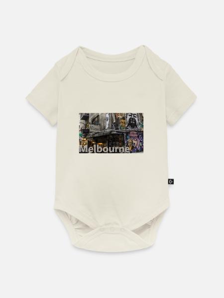 Melbourne - Baby Premium Kurzarmbody - Naturweiß