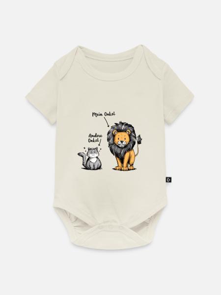 Mein Onkel andere Onkel - Baby Premium Kurzarmbody - Naturweiß