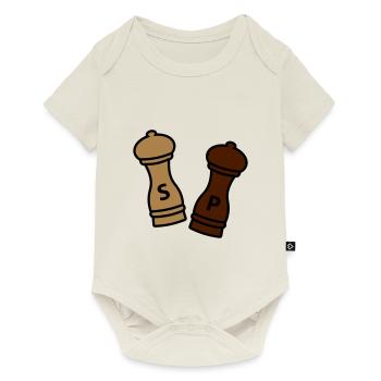 Salt and pepper / gift idea hobby chef / spice - Baby Premium short-sleeve bodysuit - off white - Front