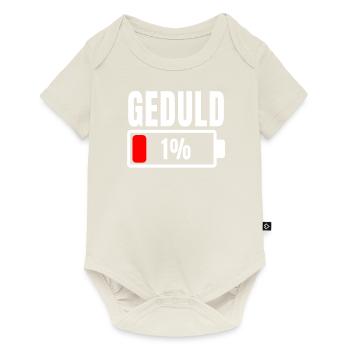 Patience at 1% Funny Phrase and Ironic Idea Out Of - Baby Premium short-sleeve bodysuit - off white - Front