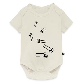 Grill tongs Grill Symbol - Baby Premium short-sleeve bodysuit - off white - Front