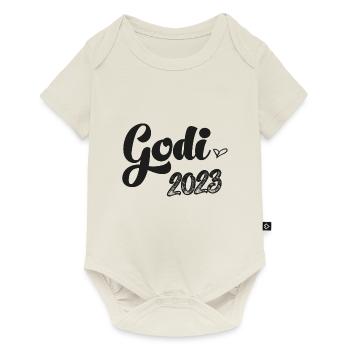 Godi 2023 Beste Godi der Welt Patentante - Baby Premium Kurzarmbody - Naturweiß - Vorne