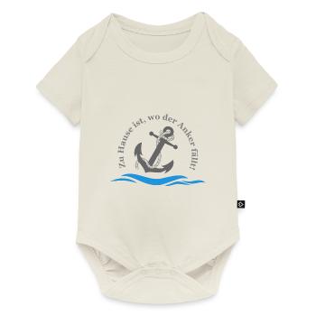 Zu Hause ist, wo der Anker fällt! - Baby Premium Kurzarmbody - Naturweiß - Vorne