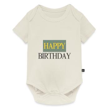 Bon anniversaire - Body à manches courtes Premium Bébé - blanc cassé - Devant