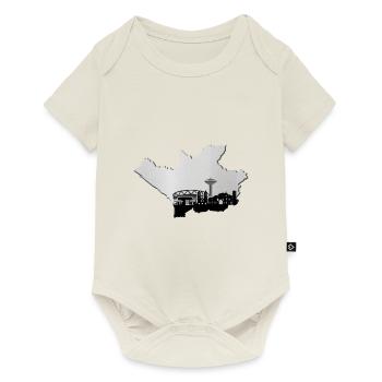Leverkusen Skyline - Baby Premium Kurzarmbody - Naturweiß - Vorne