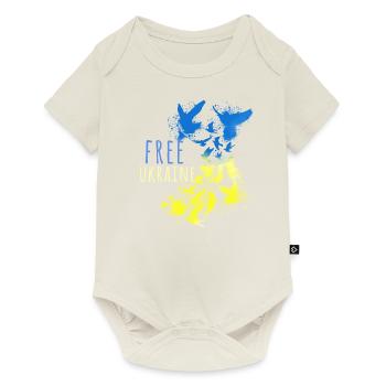 ukraine,free Ukraine,peace,peace,doves,flag - Baby Premium short-sleeve bodysuit - off white - Front