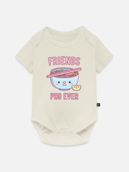 Süße Freunde Pho Ever Pun - Baby Premium Kurzarmbody - Naturweiß