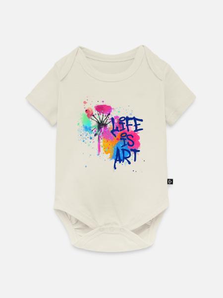 art,kunst,graffiti,malerei,aquarell,bunt,bunt - Baby Premium Kurzarmbody - Naturweiß