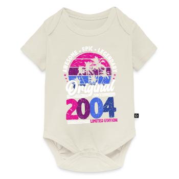 2004 Anniversaire Né En 2004 Rétro Millésime - Body à manches courtes Premium Bébé - blanc cassé - Devant