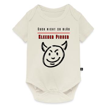 Ne regardez pas si stupide Little Pisser Party Fun Shirt - Body à manches courtes Premium Bébé - blanc cassé - Devant