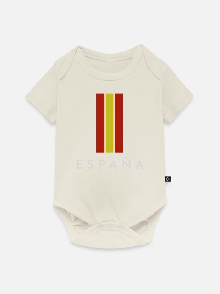 Flagge Spaniens, spanischer Stolz - Baby Premium Kurzarmbody - Naturweiß