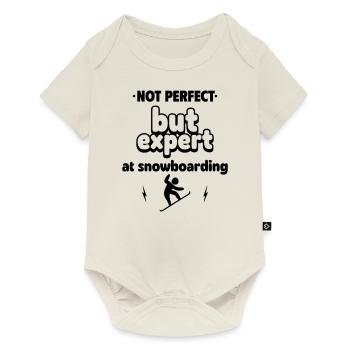 But expert at snowboarding - Baby Premium short-sleeve bodysuit - off white - Front