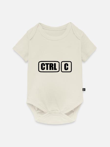 [CTRL] [C] [black] - Baby Premium Kurzarmbody - Naturweiß