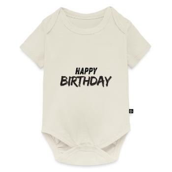 Happy Birthday - Baby Premium Kurzarmbody - Naturweiß - Vorne