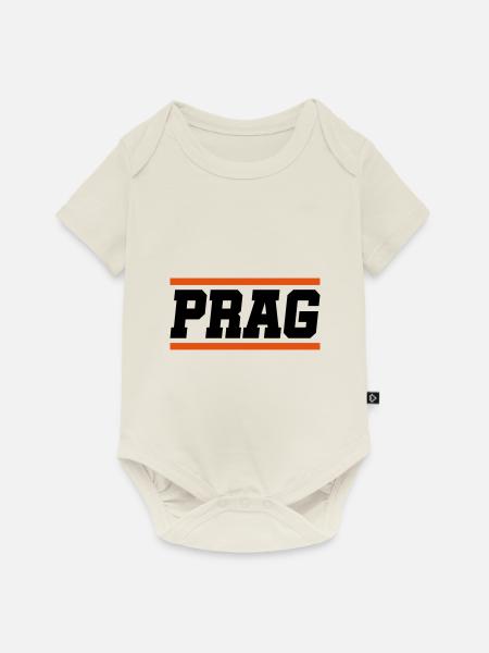 prag - Baby Premium Kurzarmbody - Naturweiß