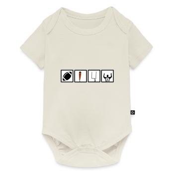 American Football Symbols Squares - Baby Premium short-sleeve bodysuit - off white - Front