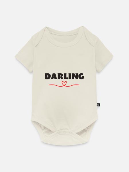 Darling Be Me Valentine - Baby Premium Kurzarmbody - Naturweiß