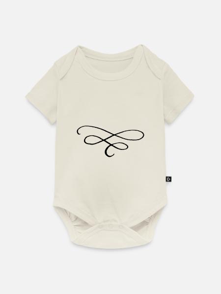 Dekoration - Baby Premium Kurzarmbody - Naturweiß