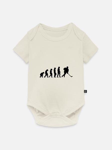 Eishockey Evolution II - Baby Premium Kurzarmbody - Naturweiß