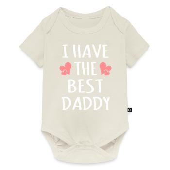 Père Bébé Proverbes J’ai le meilleur papa - Body à manches courtes Premium Bébé - blanc cassé - Devant
