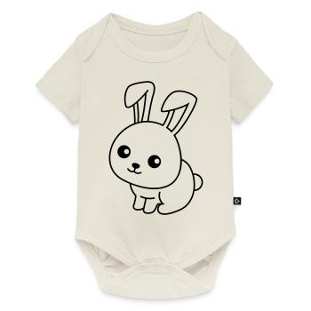 Rabbit Comic Animal - Baby Premium short-sleeve bodysuit - off white - Front