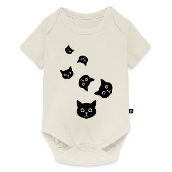 Cat head - Baby Premium short-sleeve bodysuit - off white - Front