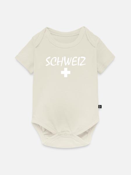 Schweiz - Baby Premium Kurzarmbody - Naturweiß