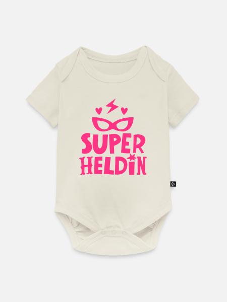 Superheldin - Baby Premium Kurzarmbody - Naturweiß