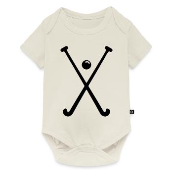 Field Hockey icon icon - Baby Premium short-sleeve bodysuit - off white - Front