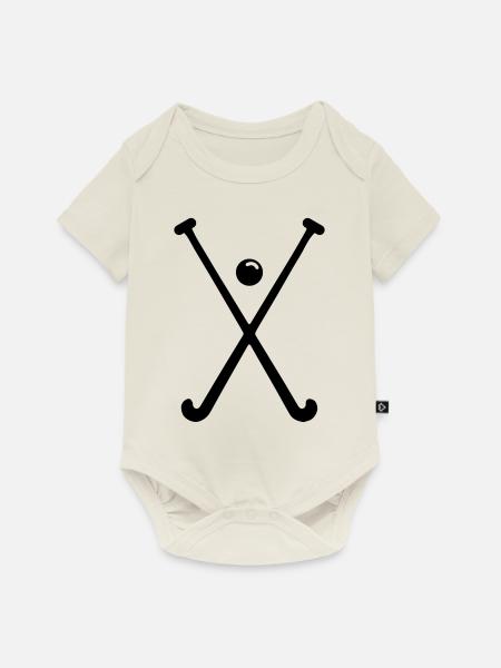 Feldhockey symbol Icon - Baby Premium Kurzarmbody - Naturweiß