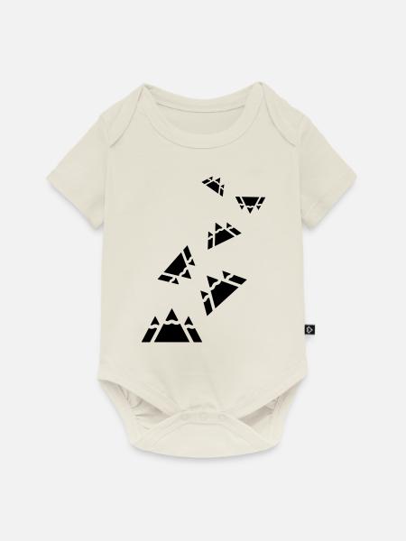 Berge - Baby Premium Kurzarmbody - Naturweiß
