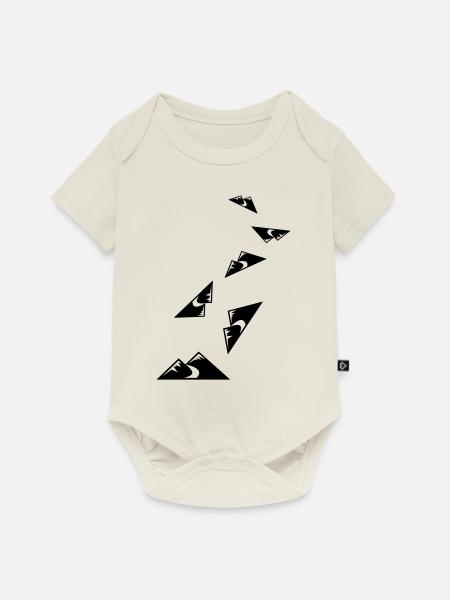 Berge Icon - Baby Premium Kurzarmbody - Naturweiß