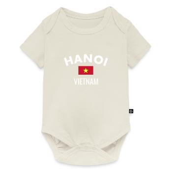 Hanoï Vietnam Drapeau vietnamien - Body à manches courtes Premium Bébé - blanc cassé - Devant