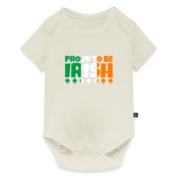 Proud To Be Irish Ireland Irish Flag Shamrock - Baby Premium short-sleeve bodysuit - off white - Front