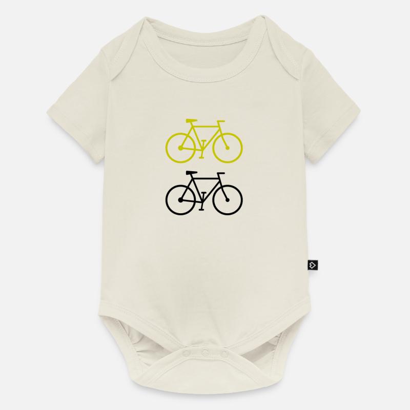 Conception de bicyclette - Body à manches courtes Premium Bébé - blanc cassé