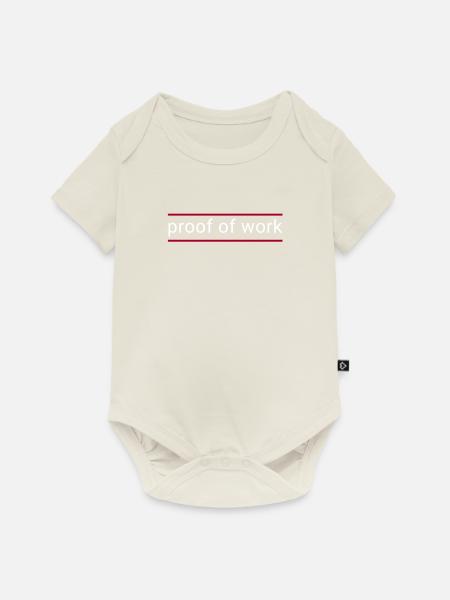 proof of work - Baby Premium Kurzarmbody - Naturweiß