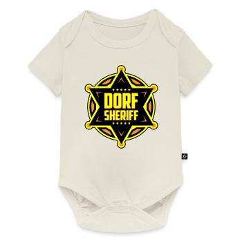 Farben änderbar | Dorf Sheriff - Baby Premium Kurzarmbody - Naturweiß - Vorne