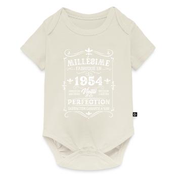 Cadeau D'anniversaire Millésime Fabriqué En 1954 - Body à manches courtes Premium Bébé - blanc cassé - Devant