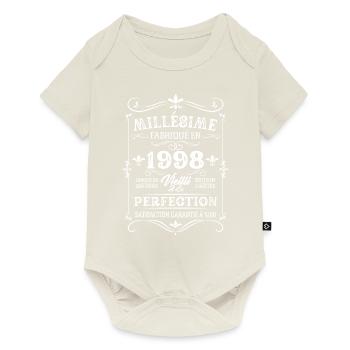 Cadeau D'anniversaire Millésime Fabriqué En 1998 - Body à manches courtes Premium Bébé - blanc cassé - Devant