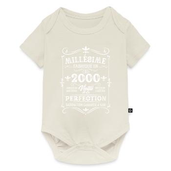 Cadeau D'anniversaire Millésime Fabriqué En 2000 - Body à manches courtes Premium Bébé - blanc cassé - Devant
