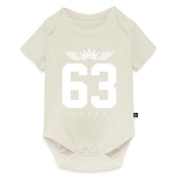 63 Number crown - Baby Premium short-sleeve bodysuit - off white - Front